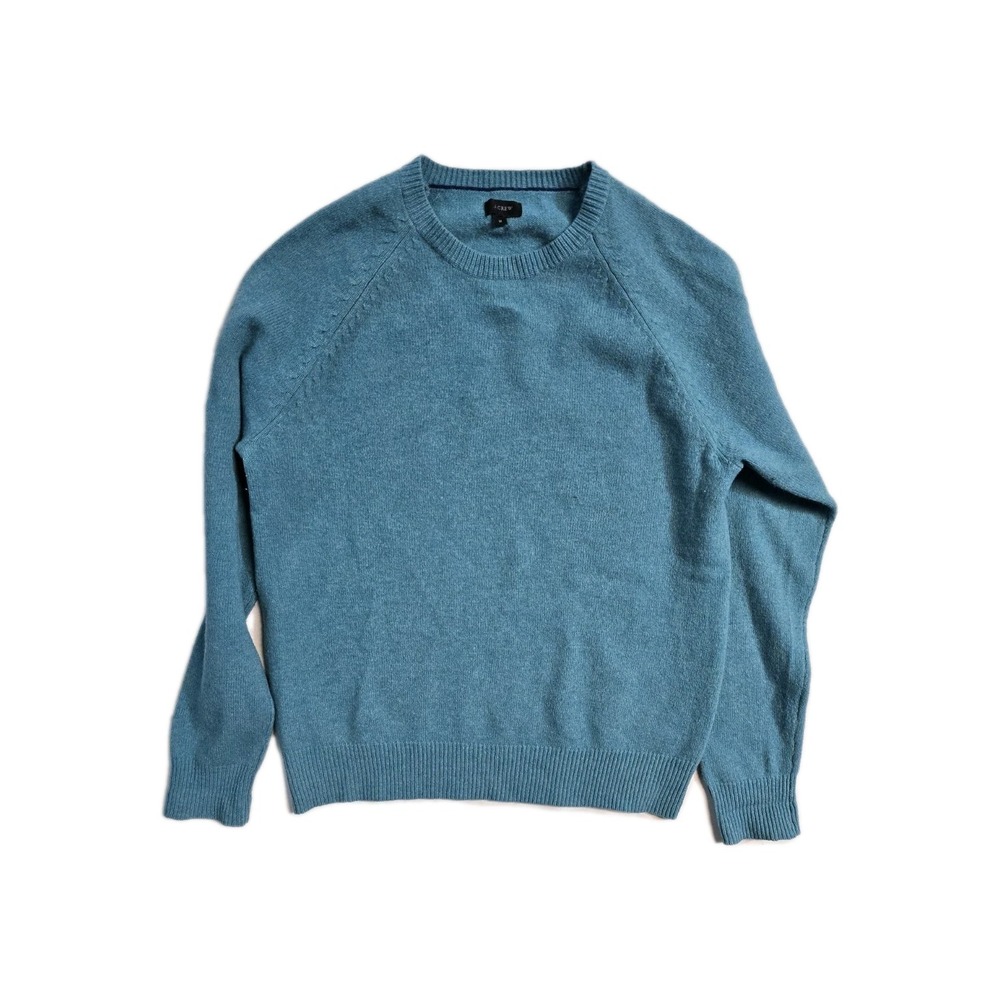 J.Crew Men's Lamb Wool Sweater  M Blue  Pull Over‎